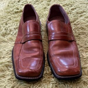Brown Leather Slip-On Loafers Men’s Classic Dress Casual Shoes Size 11
